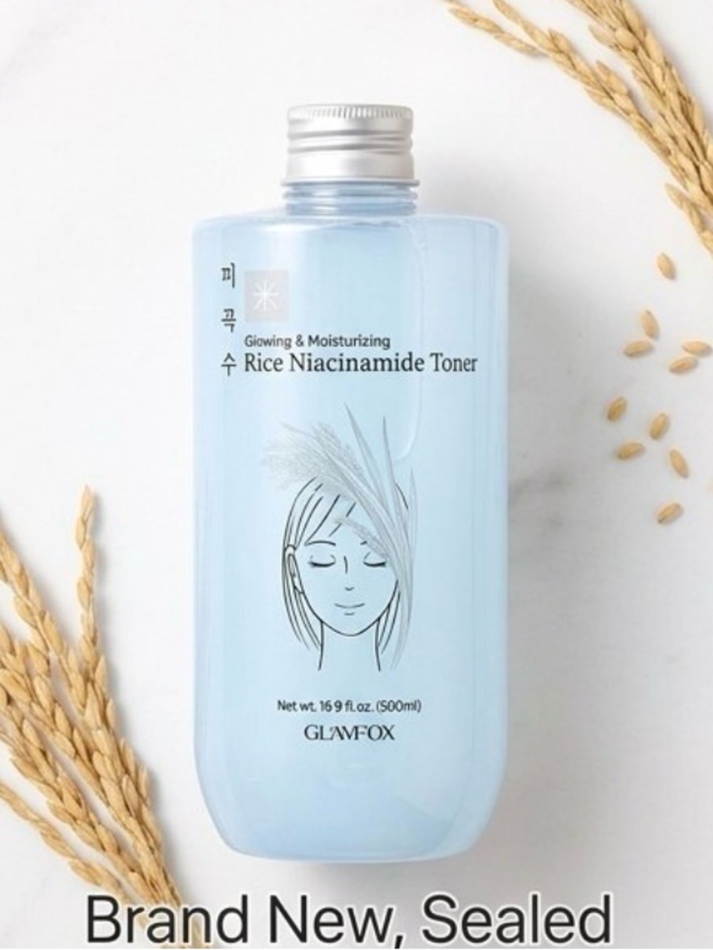 GLAMFOX Light Blue Rice Niacinamide Toner 16.9 FL OZ